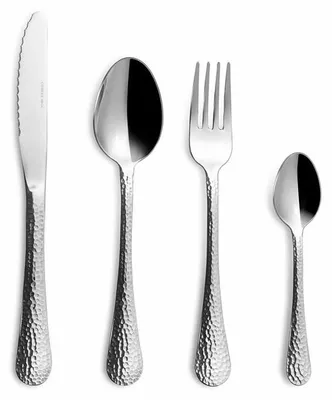 Produktbild von Comas Besteckset Luna 24-tlg., Tafelbesteck, strukturierte Griffe, Edelstahl, Spiegelfinish, 7154
