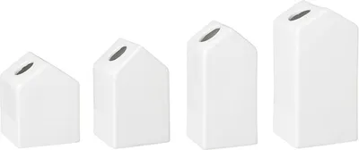 Image de Räder Gartenhäuschen 4er Set H 5,5-8,5cm, aus Porzellan