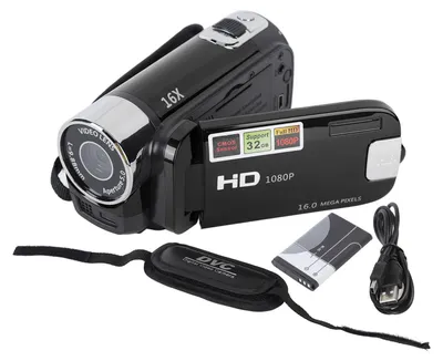 Zdjęcie produktu dla kamera DV 4K 48 MP z 2,7-calowym obrotowym ekranem TFT i 16-krotnym zoomem cyfrowym oraz kablem USB
