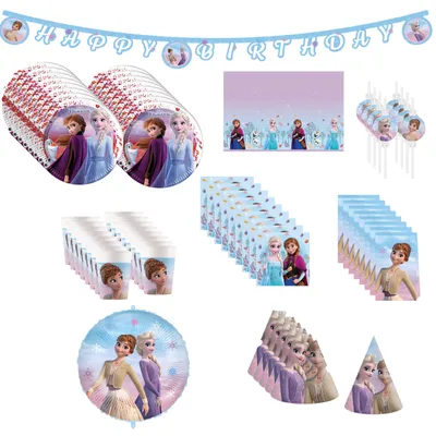 Produktbild von 54-tlg. Frozen 2 Wind Spirit Party Set für Kindergeburtstag
