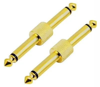 Zdjęcie produktu dla Adapter jack 6 35 mm mono męski do męskiego sprzęgła gitarowe 2 szt.
