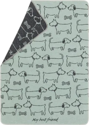 Produktbild von David Fussenegger Hundedecke 'best friend allover' 70 x 90 cm Hellgrün
