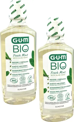 Produktbild von 2x GUM Bio Fresh Mint Mundspülung 2x 500ml