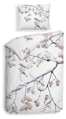 Produktbild von Heckettlane Bettbezug Baumwoll-Satin Keno - 135x200 cm + 1x Kissenbezug 80x80 cm in White