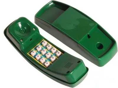 Immagine prodotto di Wippchen-Shop Telefono giocattolo per telefono cellulare per parco giochi con accessori sonori per torre gioco in plastica per bambini verde