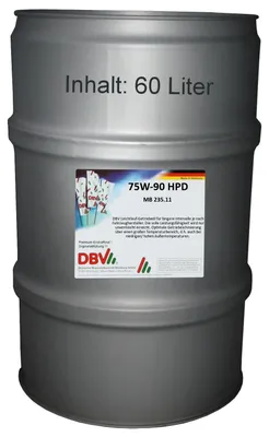 Produktbild von DBV 75W-90 HPD MB 235.11 (teilsynthetisch) 60-Liter-Fass