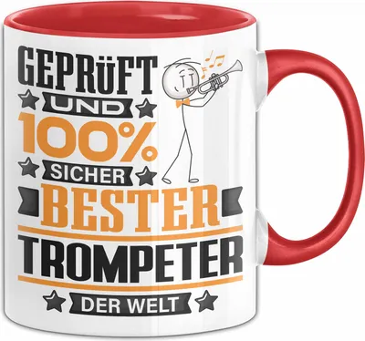 Produktbild von Trompeter Geschenk Lustiger Spruch für Trompeter Geschenkidee Bester Trompeter Der Welt (Rot)