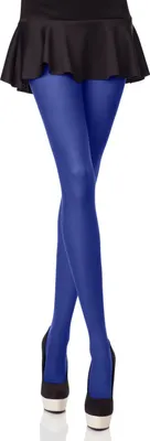 Image de Collants colorés pour femmes Merry Style en microfibre 40 deniers (Bleuet, taille L).