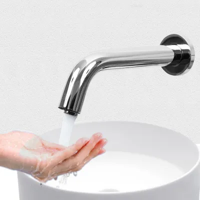 Productafbeelding van Kraan met Infrarotsensor - RVS - Inductiekraan - Warm/Koud Water - Voor Wastafel