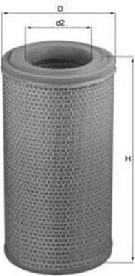 Produktbild von MAHLE LX 1629 Luftfilter passend für MERCEDES-BENZ TRAVEGO (O 580)