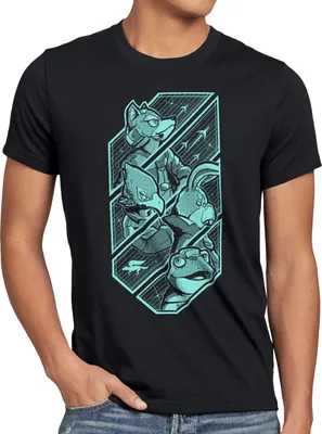 Produktbild von A.N.T. Lylat Fox Herren T-Shirt mccloud n64 wars