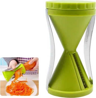 Produktbild von Spiralschneider für Gemüse – Gemüsespätzlemacher – 1 Stück – Grün – Edelstahl