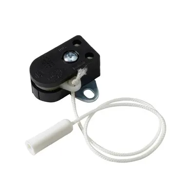 Productafbeelding van Mini trekschakelaar + trekkoordje - 2A/230V - Zwart