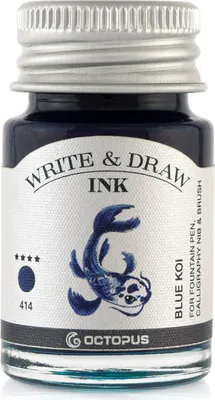 Zdjęcie produktu dla Write and Draw Ink 414 Blue Koi, atrament do pisania i rysowania, 10 ml