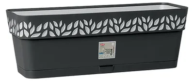 Image de Bac d'arrosage CLOE plastique anthracite 50x18x17cm