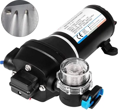 Image de Pompe à eau à membrane haute pression 12 V - 17 L/min, auto-amorçante - membrane à 3 chambres - protection thermique - marine automobile, camping-cars