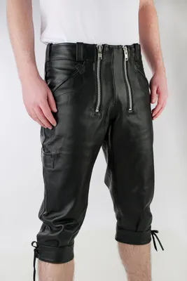 Image de Kniebund Lederhose Nappa cuir - Noir / 38