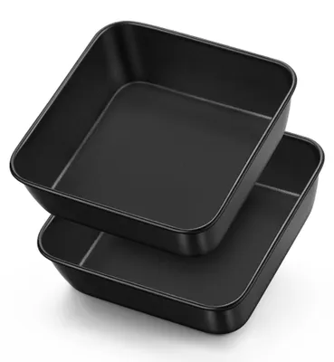 Produktbild von Set von 2 Quadratischen Backformen - mit Antihaftbeschichtung - 16 x 16 x 5 cm