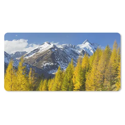 Produktbild von MuchoWow® Schreibtischunterlage Bäume für den Großglockner in Österreich 80x40 cm - XXL Mauspad - Gaming Mauspad