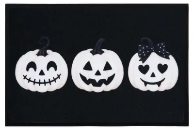 Immagine prodotto di Tappetino da esterno 40x60 cm, motivo: tre zucche di Halloween