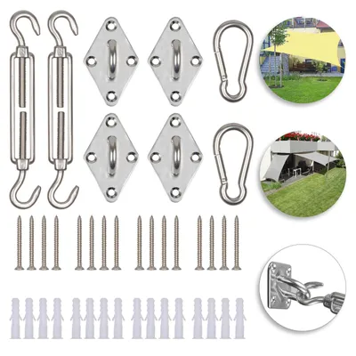 Produktbild von Sonnensegel Aufbauset Edelstahl M8 mit Schrauben