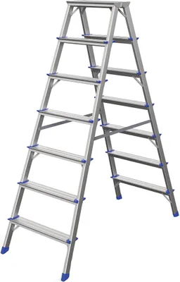 Produktbild von Werner Stufenstehleiter zweiseitig begehbar 2x7 Stufen