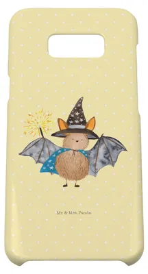 Produktbild von Mr. & Mrs. Panda Samsung Galaxy S8 plus Handyhülle  Fledermaus Zauberer - Gelb Pastell - Geschenk, Lustige Sprüche, Frauen, Handy, Hülle, Case, Fledermäuse, Cover, Magier