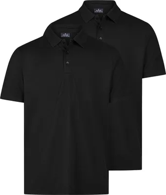 Produktbild von RAGMAN 2er Pack Basic Poloshirt Klassischer Look, Formstabiles Material, Vielseitig kombinierbar schwarz S