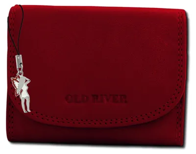 Immagine prodotto di Portafoglio Old River con borchie a pressione in pelle rossa OPD321R