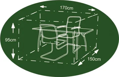 Produktbild von Abdeckhaube anthrazit für Sitzgruppe Schutzhülle Schutzhaube 170x150x95cm