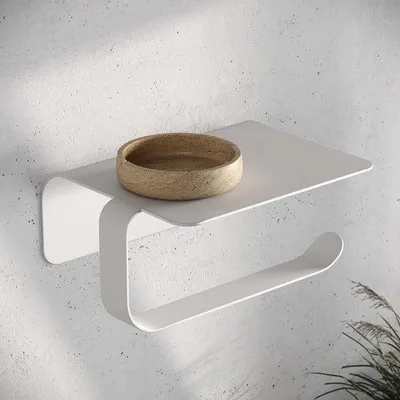 Immagine prodotto di Set da bagno in acciaio inossidabile bianco, autoadesivo, opaco