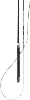 Produktbild von Fahrpeitsche Bogenpeitsche, 140 cm mit Lederhandgriff schwarz