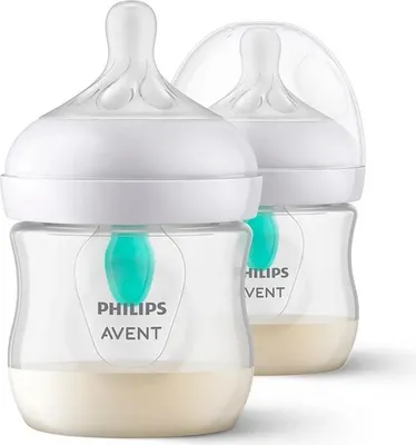 Produktbild von Philips AVENT Natural Response Flasche SCY670/02 Babyflasche mit Airfree Ventil 125ml, 2er-Pack