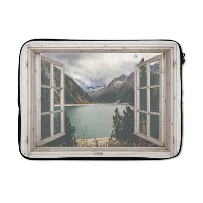 Produktbild von MuchoWow® Laptop Hülle 14 ZollAussicht - Wasser - Berg Laptoptasche - Laptoptasche - Stoßsicher - Schutzhaube