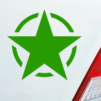 Produktbild von Auto Aufkleber US Army Stern USA Amerika America 10,2x9,7 cm Hellgrün Sticker Heckscheibenaufkleber