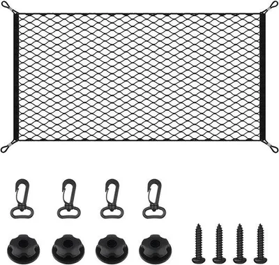 Immagine prodotto di Sistema di tensionamento per rete di carico auto con doppio stabilizzatore perimetrale - 110x60 cm - nero