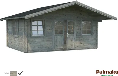 Produktbild von Palmako Gartenhaus Helena 18,6 m² - 70 mm Grau tauchimprägniert