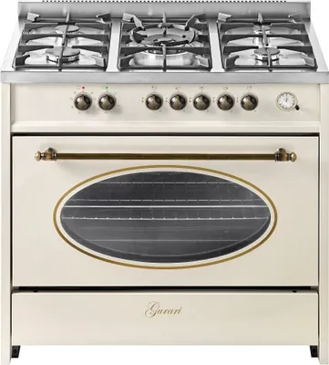 Produktbild von GURARI Gas-Standherd GCH E 914 Cr R, Retro Gas Elektro Standherd 90 cm/ Nostalgie Range Coocker / 121L