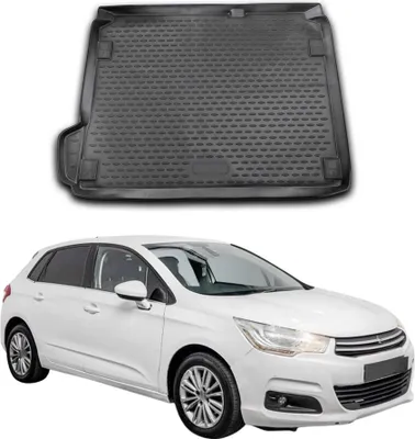 Image de Tapis de coffre pour Citroen C4 2010-2021 Caoutchouc TPE Noir