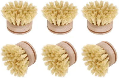 Produktbild von Holz Ersatzbürsten für Geschirrspülbürsten Set von 6