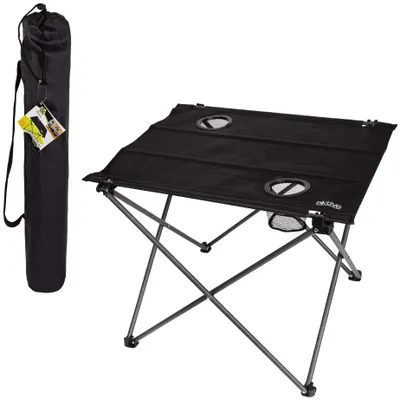 Produktbild von Zusammenklappbarer Textil-Camping-Tisch mitTragetasche 61x53x51