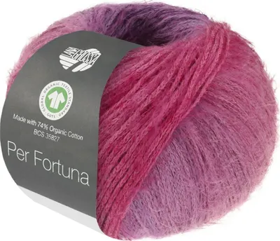 Produktbild von Lana Grossa - Per Fortuna Degrade GOTS 0105 lila aubergine rot dunkelrot