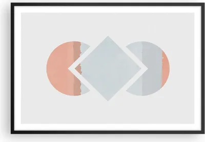 Produktbild von Gerahmtes Poster - Schwarzer Rahmen - Stück Geometrisch Diamant - 91,5x61 cm - Wand Bild - Wanddeko - Wandbilder - Kunstposter - Wandposter - Bilderrahmen - Bilder - Kunstdruck - P2BAA91x61-4690
