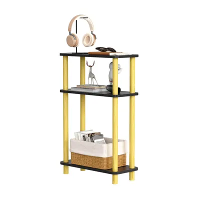 Produktbild von Beistelltisch mit 3 Ablagefächern offenen Regalen 39.5x17.5x60cm