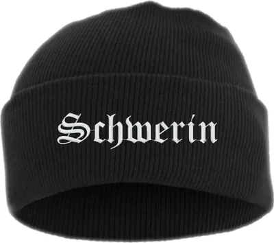 Produktbild von Schwerin Umschlagmütze - Altdeutsch - Bestickt - Mütze mit breitem Umschlag Einheitsgröße Schwarz