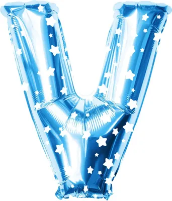 Produktbild von Oblique Unique Folien Luftballon Buchstabe V Kinder Geburtstag Baby Shower Party Deko Ballon - blau