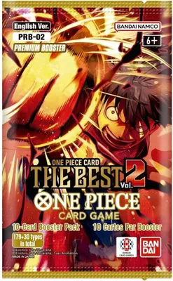 A booster pack for the One Piece Card Game, featuring artwork of Monkey D. Luffy.