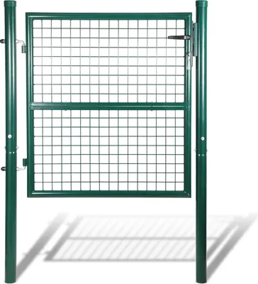 Produktbild von SWANEW Gartentor Gartentür verzinkter Stahl abschließbar 125x 100 cm , grün