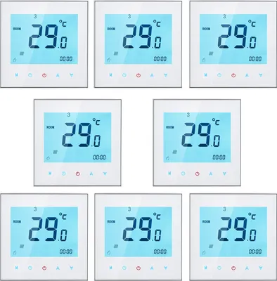 Produktbild von 8X 5A pokojový termostat termostat vodního vytápění termostat podlahového vytápění Programovatelný týdenní LCD displej dotykový regulátor pokojové teploty