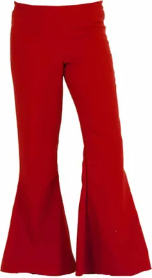 Produktbild von Damen Schlaghose im 70er Jahre Disco Stil, rot, für Fasching und Mottopartys, Größe 34